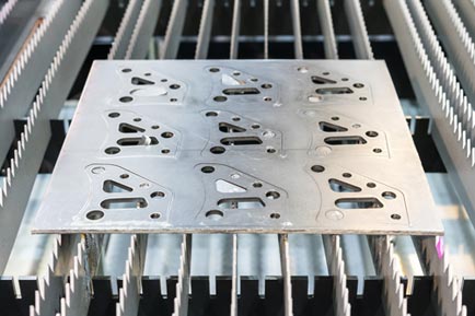 laser cutting example - thick aluminum